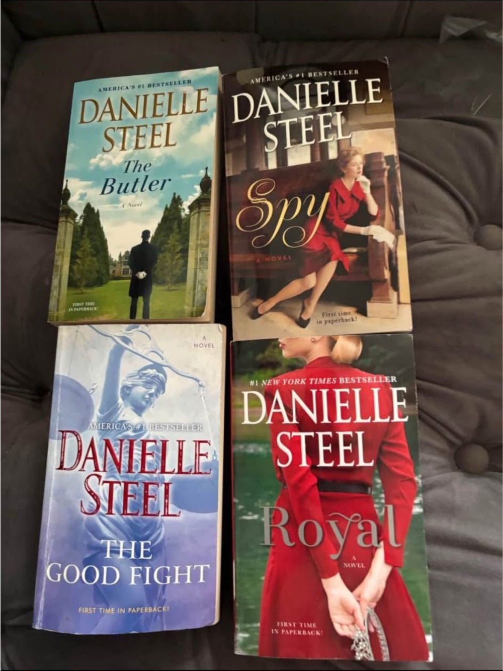 Danielle Steel Paperback Book Lot - The Butler, Spy, The Good Fight, Royal
